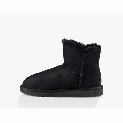 Botas UGG Mini Bailey Button II Mulher Pretas | PT-RYLFZ